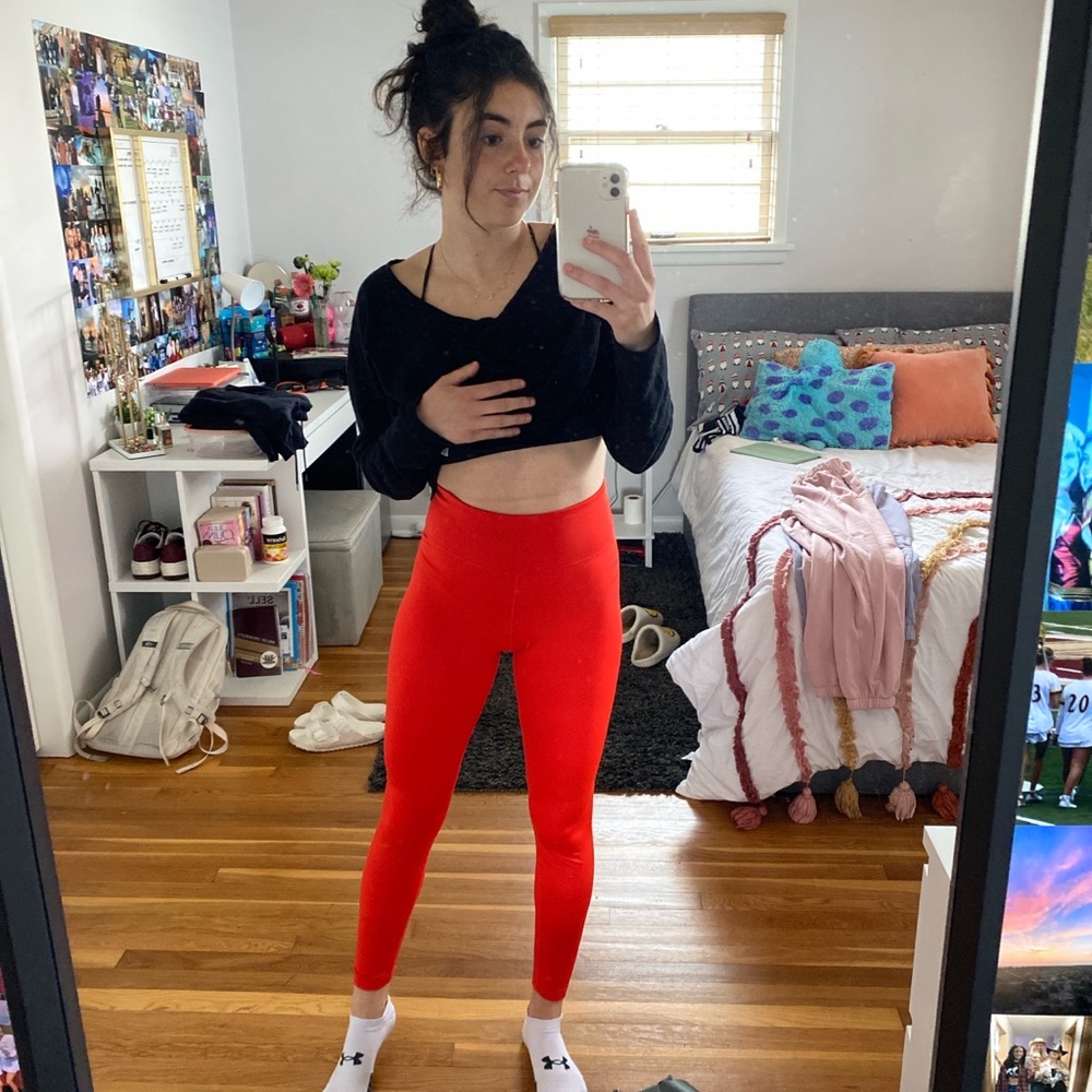 Red Nike leggings size small